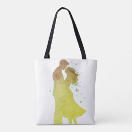 Eu Amo Você Homem e Mulher em uma Bolsa Tote