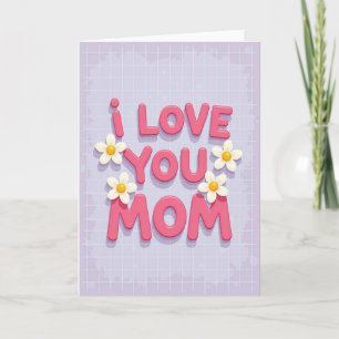 Eu Amo Você Mãe Grande Cartão