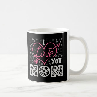 Eu Amo Você Mamãe Caneca de Café Floral Coração Di