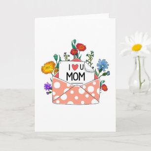 Eu Amo Você Mamãe Cartão Feliz Dia das Mães