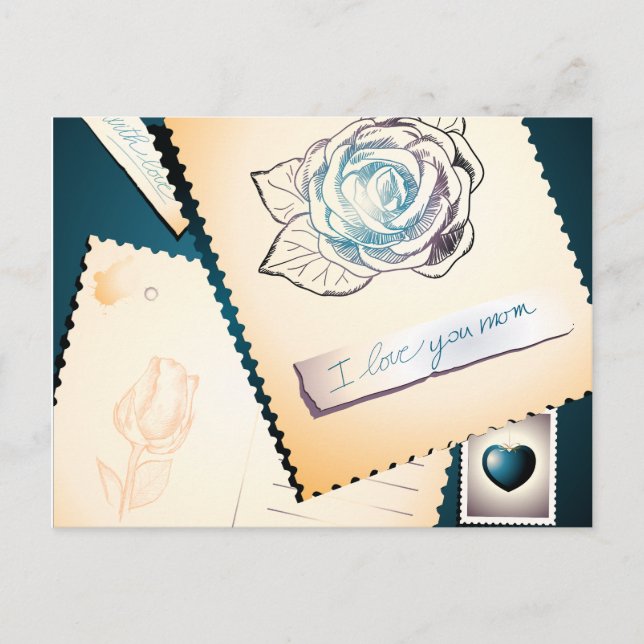 Eu amo você mamãe, cartão postal (Frente)