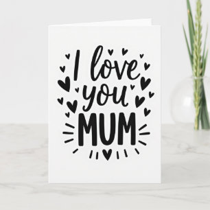 Eu Amo Você Mamãe Cartão Simples