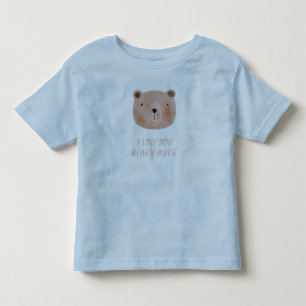 Eu amo você muito camiseta beary para crianças peq