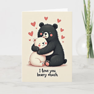Eu Amo Você Muito Urso Cartão