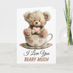 Eu Amo Você Muito Urso Em Xícara Cartão Postal