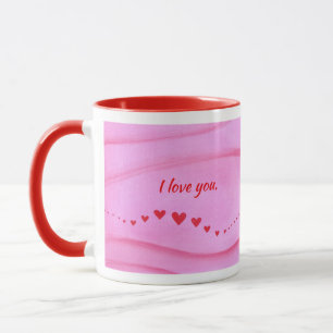 Eu amo você, onda de canecas personalizadas de cor