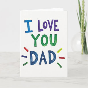 Eu Amo Você Papai Cartão de Arte Fofo