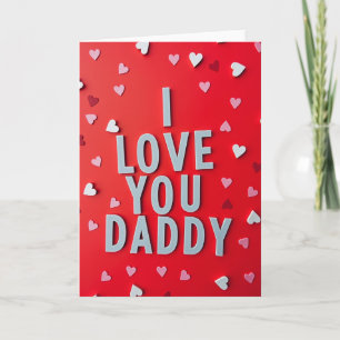 Eu Amo Você Papai Cartão Vermelho Ousado