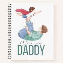 Eu Amo Você Papai Super-herói Pai e Filho Espiral