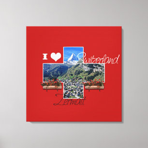 Eu amo Zermatt, Suiça, Canvas