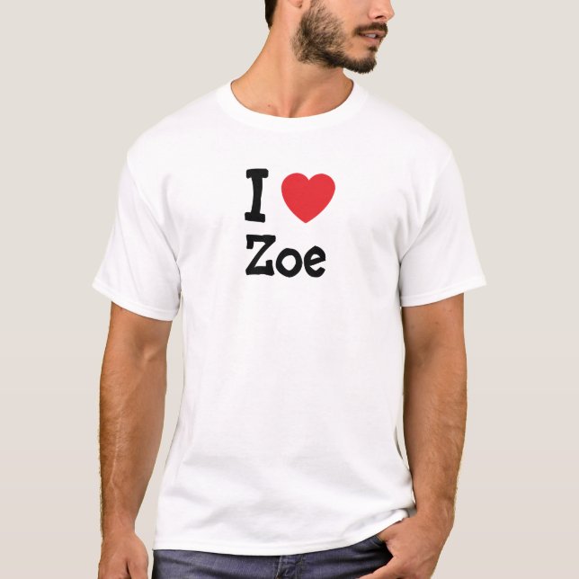 Eu amo Zoe Heart T-Shirt (Frente)