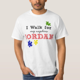 Eu ando para… o t-shirt do autismo de Jordão