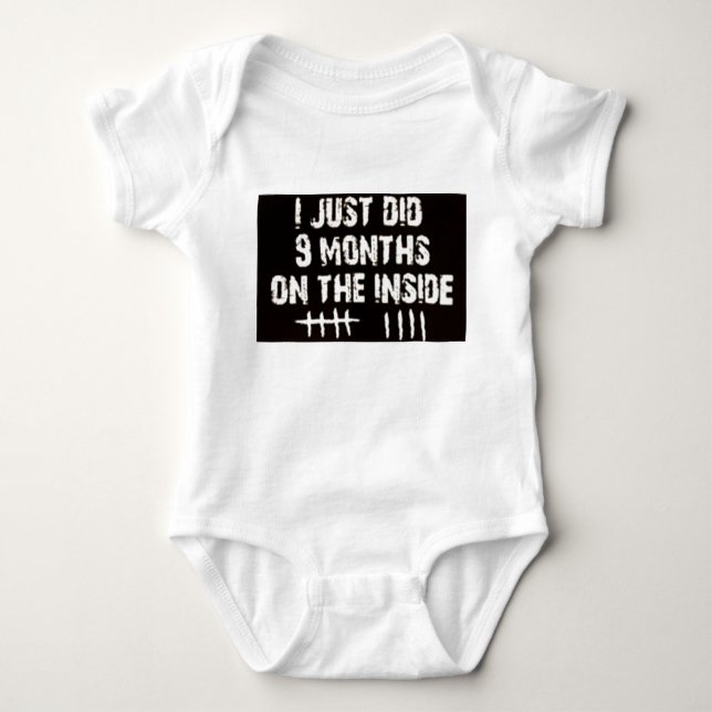 Eu apenas fiz 9 meses… T-shirt do bebê! (Frente)