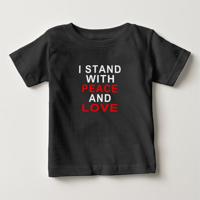 Eu apoio a paz e o amor - Camiseta (Frente)