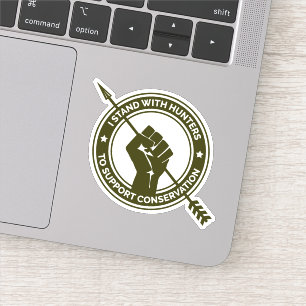 Eu apoio caçadores e caçadores de adesivos