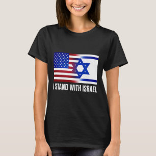 Eu Apoio Israel Camiseta Patriótica EUA E Isra