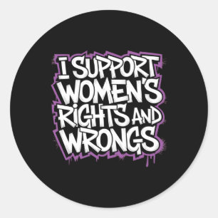 Eu apoio o adesivo dos direitos das mulheres