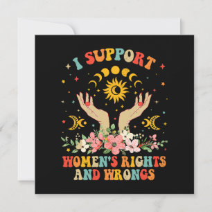 Eu apoio os direitos e os erros das mulheres vinta