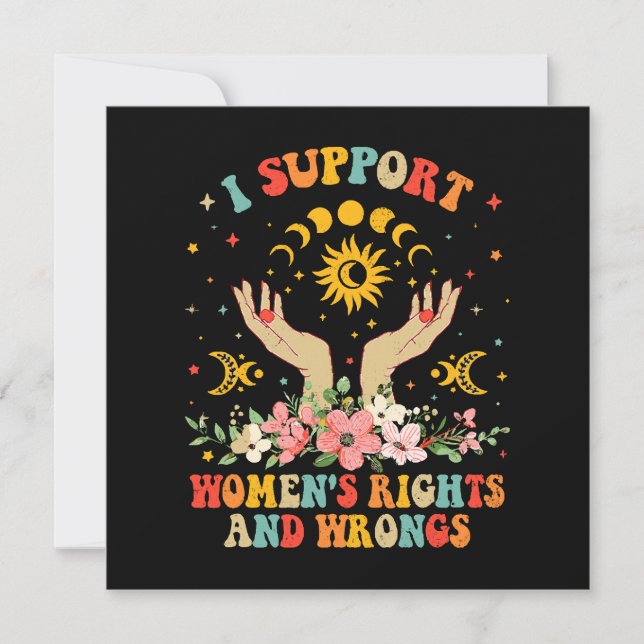 Eu apoio os direitos e os erros das mulheres vinta (Frente)
