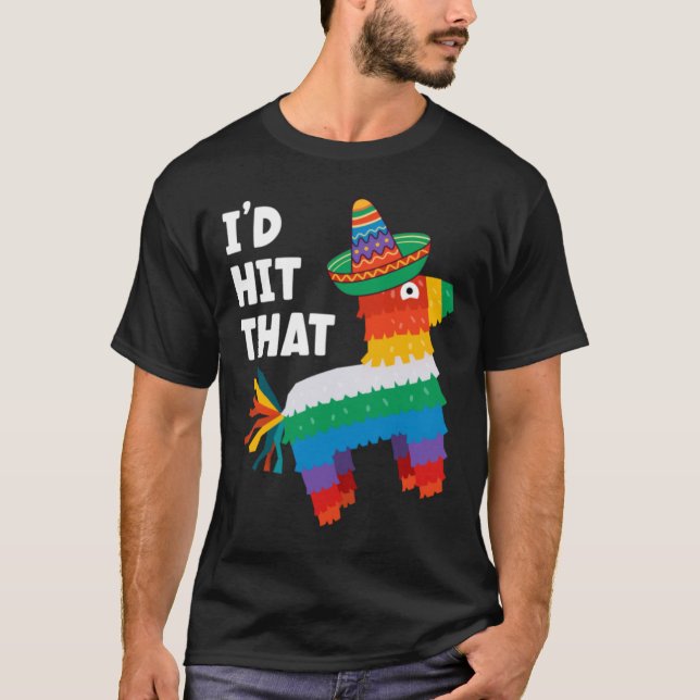 Eu atingiria o Pi do Partido Pinata T-Shirt Cinco  (Frente)