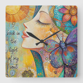 Eu Bati À Luz Do Relógio De Parede Da Minha Alma