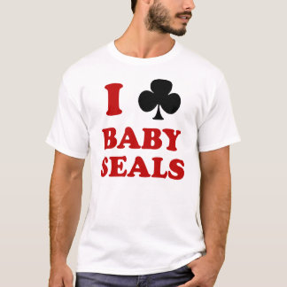 Eu bato o t-shirt dos selos de bebê