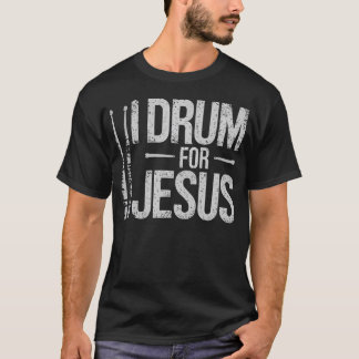 Eu Bato Para Jesus Camisa Cristã de Bateria Bateri