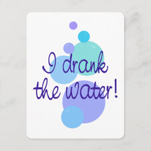 Eu bebi o anúncio da gravidez da água