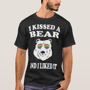 Eu Beijei Um Urso E Eu Gostei De Gay De Camiseta L