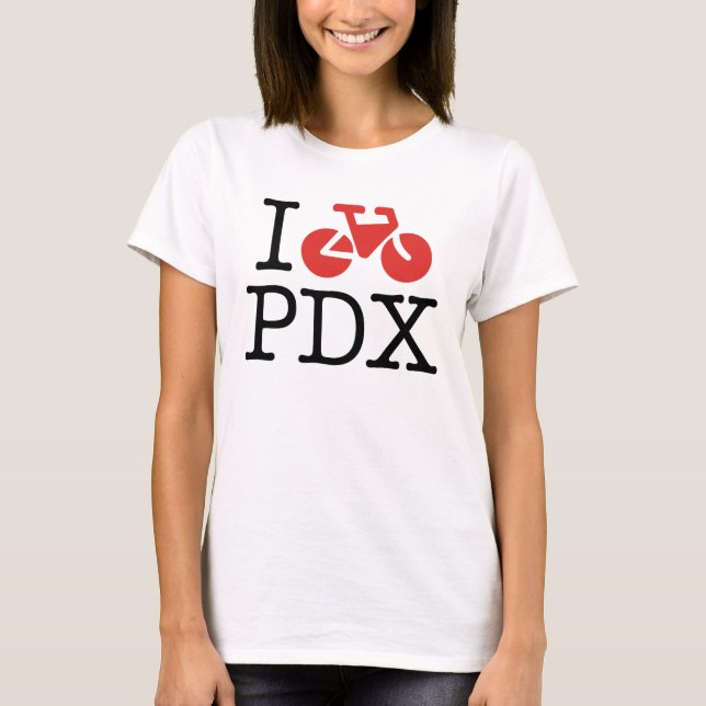 Eu Bike a camisa das mulheres de Portland (Frente)