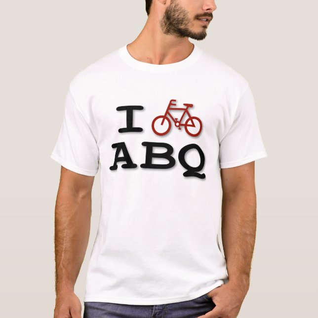 Eu Bike o t-shirt de ABQ (Frente)