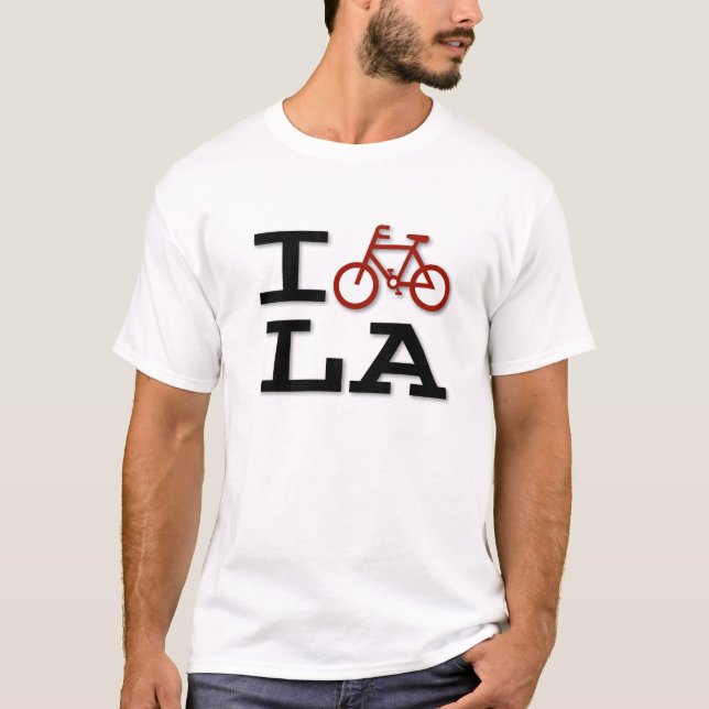 Eu Bike o t-shirt do LA (Frente)