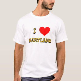 Eu ❤️ Camiseta Personalizada de Maryland