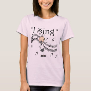 Eu canto a figura musical t-shirt e presentes da