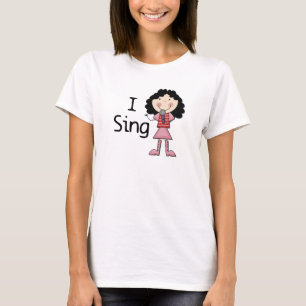 Eu canto o camiseta e presentes fêmeas