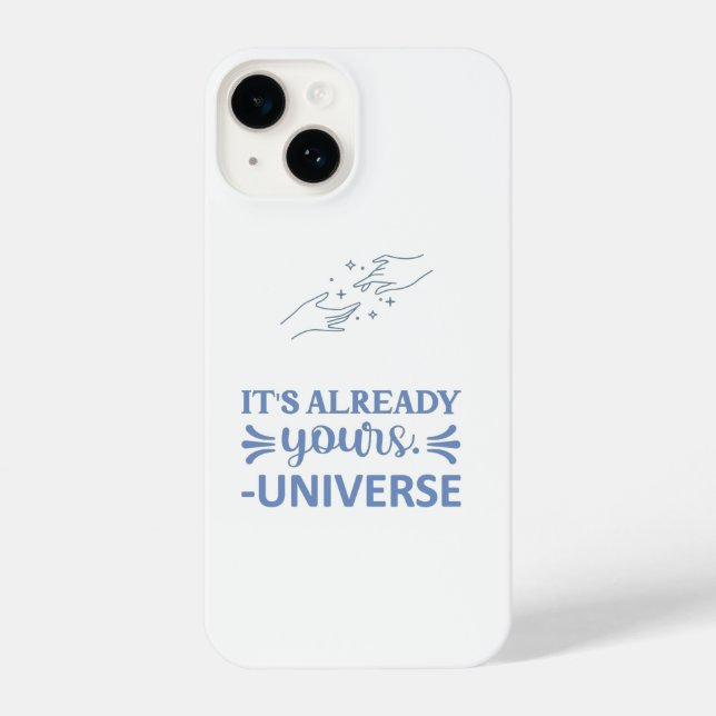 Eu Capa de telefone "Já é o seu Universo" Azul (Verso)
