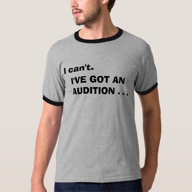 Eu chanfro. I've obteve um t-shirt da audição (Frente)