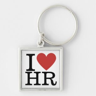 Eu ❤️ Chaveiro de RH Square - RH Dept/Funcionarios