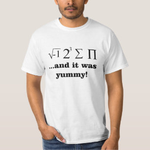 Eu comi algum t-shirt nerdy da matemática da torta