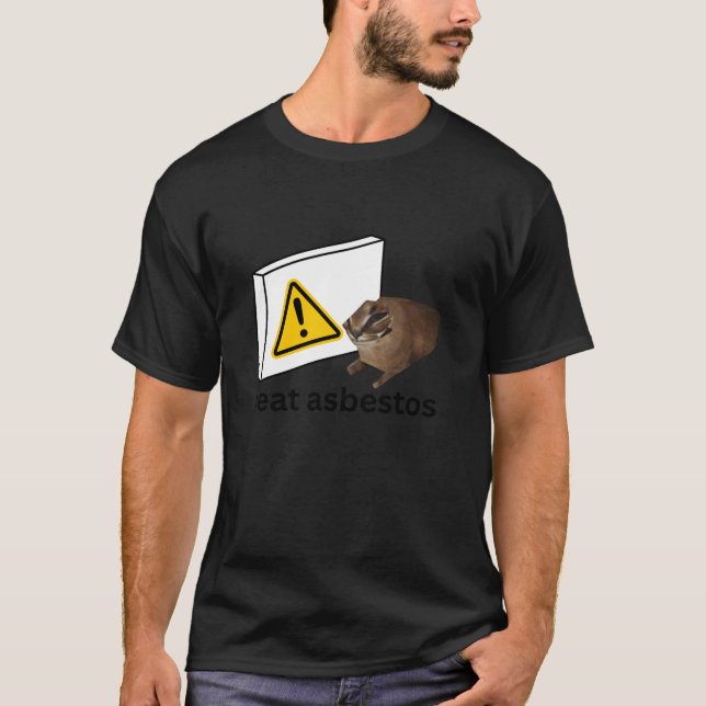 Eu Comi Amianto Engraçada Camisa De Memória De Gat (Frente)