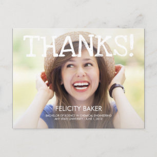 Eu Consegui! Cartões de agradecimentos de graduaçã