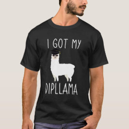 Eu Consegui Meu Dipllama Camisa Divertida de Gradu