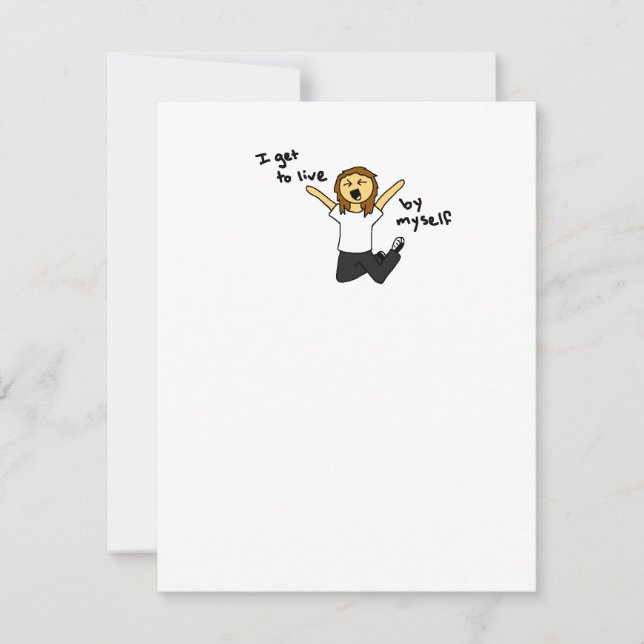 Eu consigo viver sozinho - Convites (Frente)