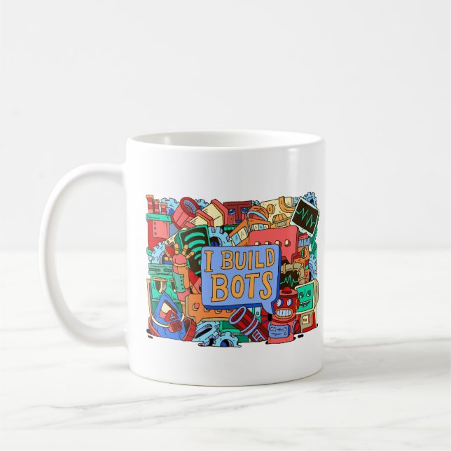 Eu construo a caneca de café de Chatbot dos bot (Esquerda)