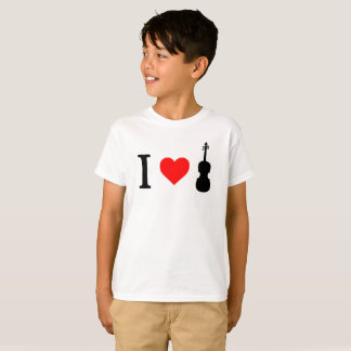 Eu coração a T-Shirt do Violin Kid