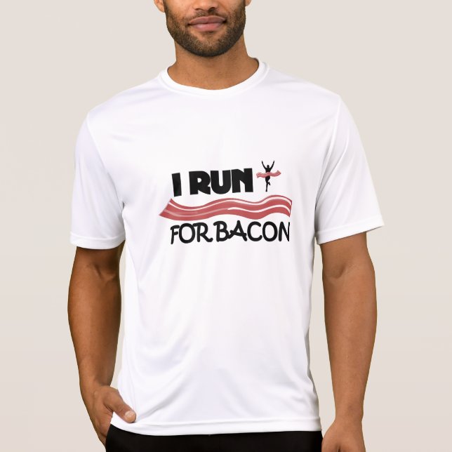 Eu Corro Para O Bacon - Camisa De Corrida Dupla Co (Frente)