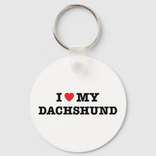 Eu Corto Meu Chaveiro de Botão Dachshund