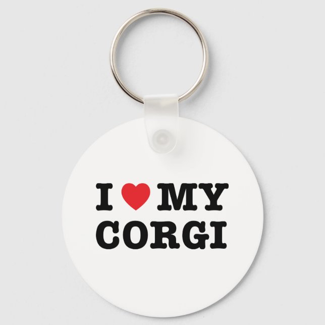 Eu Corto Meu Chaveiro de Corgi (Frente)