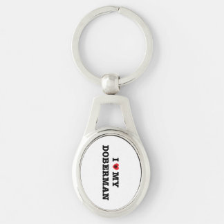 Eu Corto Meu Chaveiro de Metal Doberman