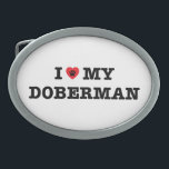 Eu Corto Meu Doberman Belt Buckle<br><div class="desc">doberman,  pinscher,  dobermann,  dobie,  german,  cão,  cachorrinho,  animal de estimação,  amante,  amor,  coração,  minha mãe,  pai,  proprietária,  raça,  bebê pelado,  animal,  alemanha</div>
